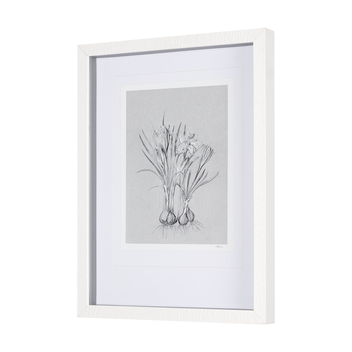 Botanical sketches V (Grey) by Mercana Studio Hand Embellished Framed Art Print Matted under Glass from Mercana - Luna Furniture