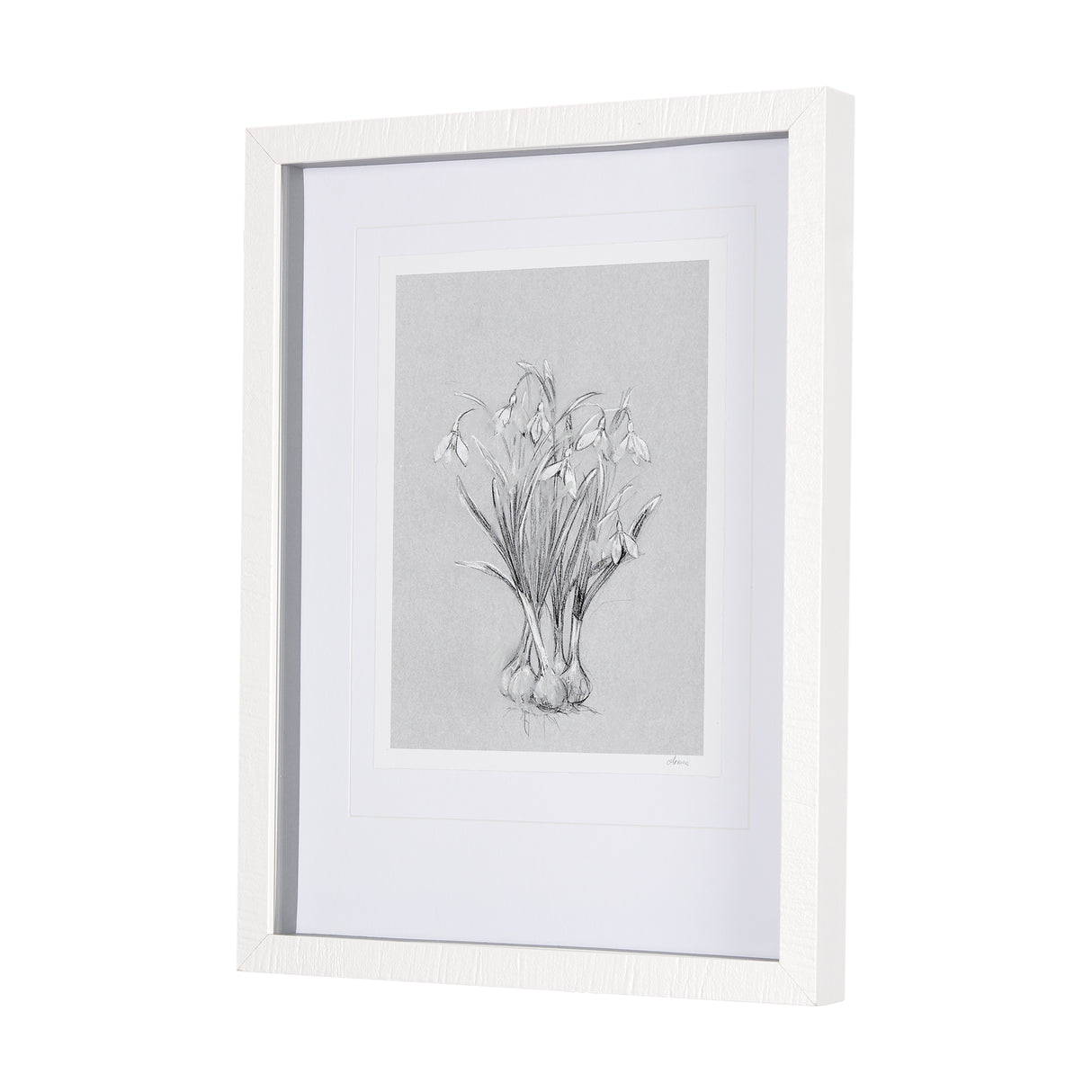 Botanical sketches VI (Grey) by Mercana Studio Hand Embellished Framed Art Print Matted under Glass from Mercana - Luna Furniture