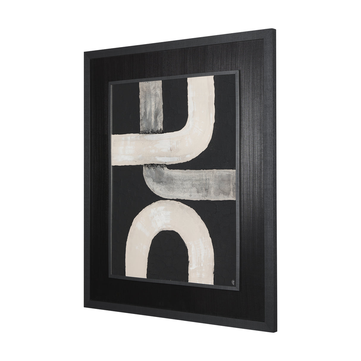 Pipes IV by Studio M a handmade Original Framed Artwork under Glass from Mercana - Luna Furniture