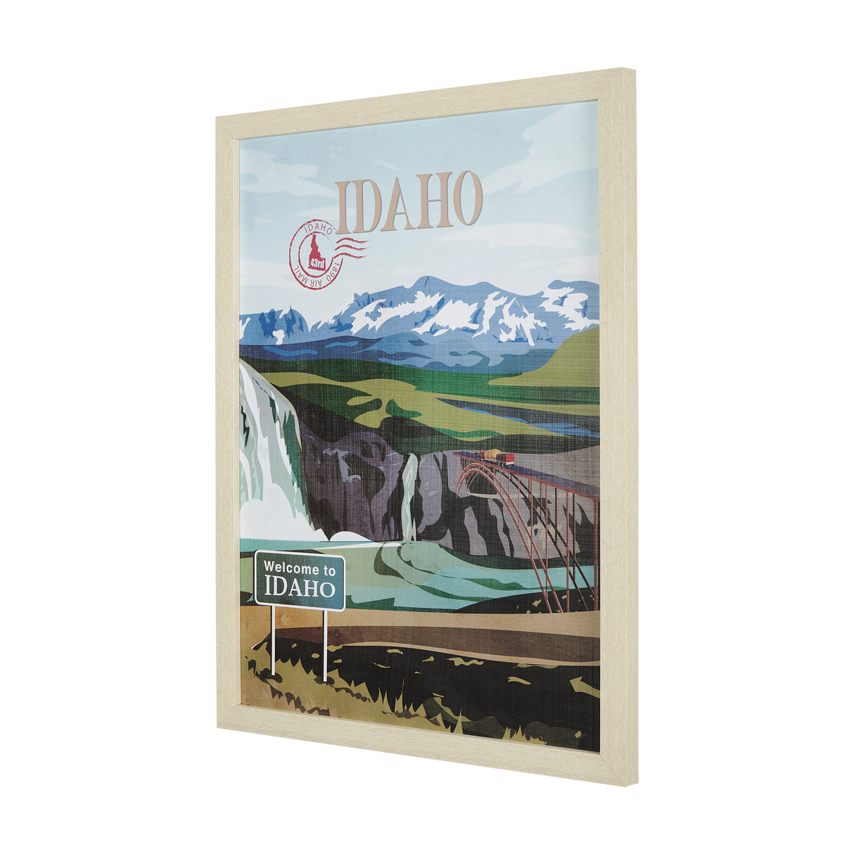Idaho Go USA (L) by Mercana Studio a Hand Embellished Decograph Framed Art Print from Mercana - Luna Furniture