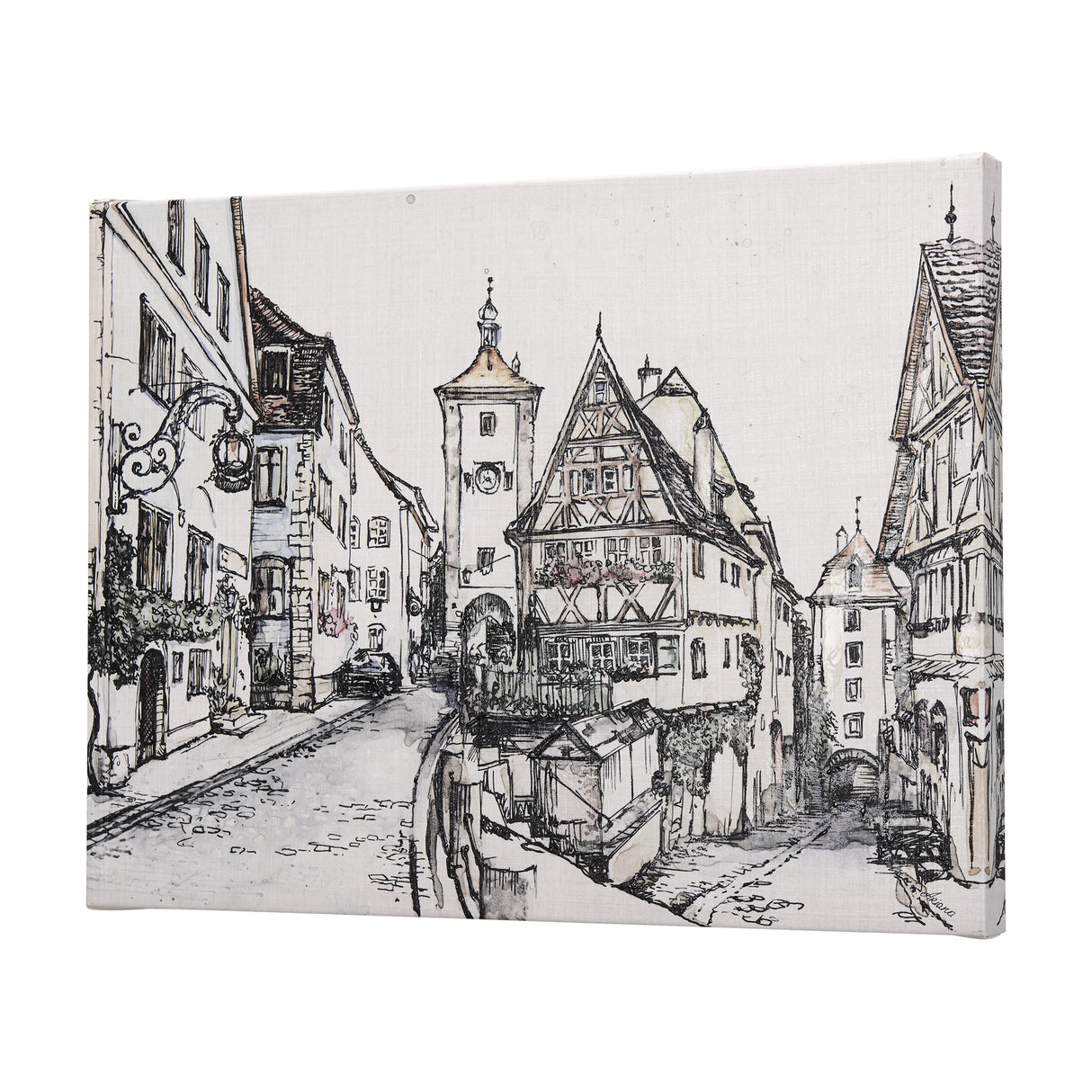 Travel memories I by Mercana Studio a Hand Embellished Textured Canvas from Mercana - Luna Furniture