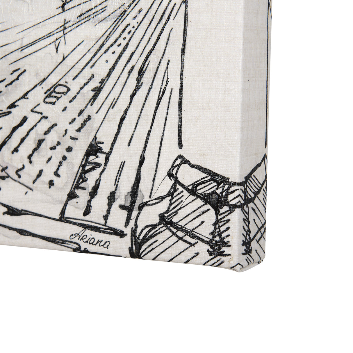 Travel memories IV by Mercana Studio a Hand Embellished Textured Canvas from Mercana - Luna Furniture