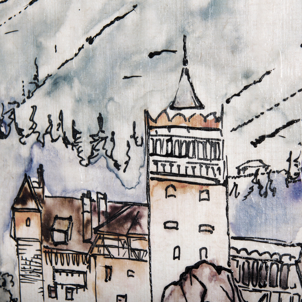 Travel Memories VII by Mercana Studio a Hand Embellished Textured Canvas from Mercana - Luna Furniture