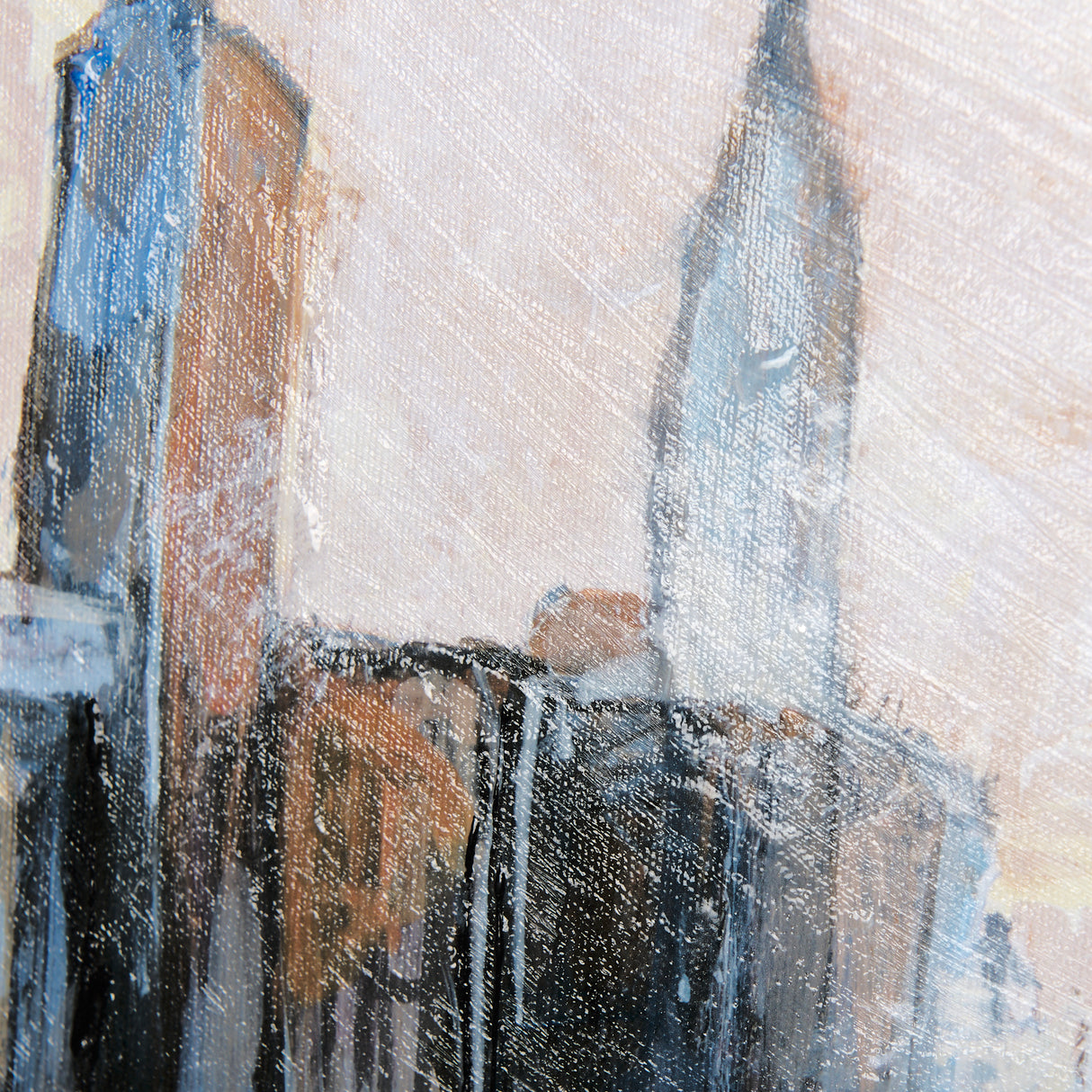 City sunset(L) by Mercana Studio a Hand Embellished Textured Canvas from Mercana - Luna Furniture