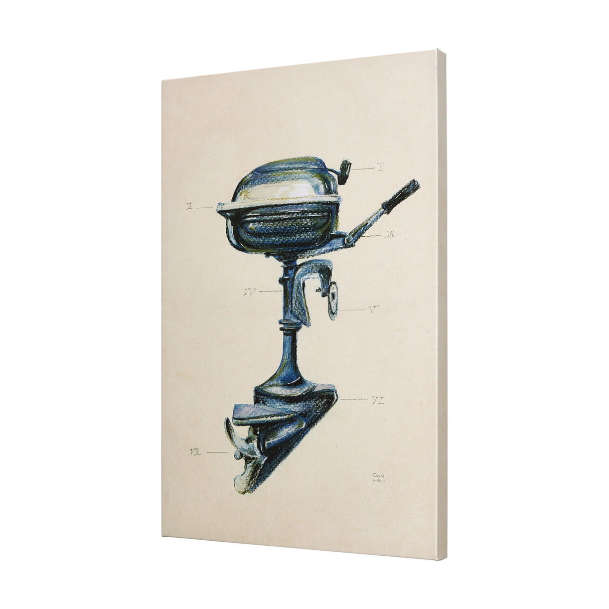 Vintage Motor II by Mercana Studio a Hand Embellished Textured Canvas from Mercana - Luna Furniture