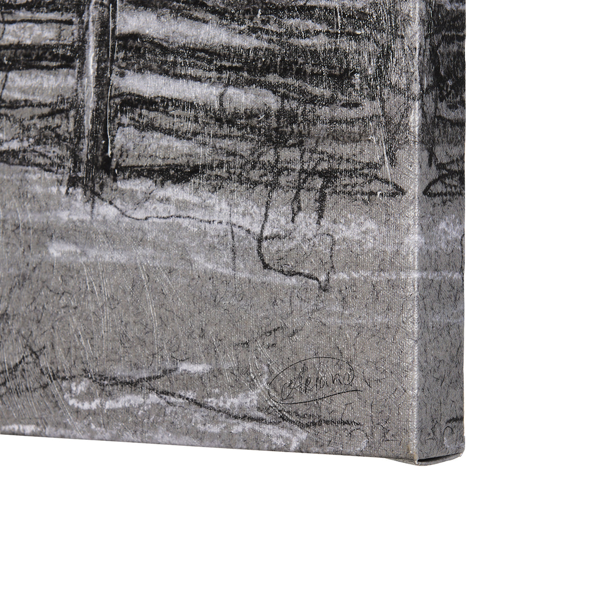 Farm view sketch II by Mercana Studio a Hand Embellished Textured Canvas from Mercana - Luna Furniture