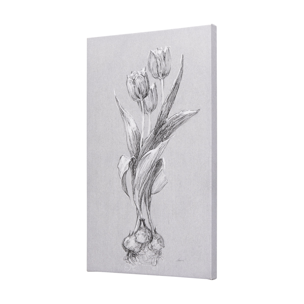 Botanical sketches I (Grey) by Mercana Studio a Hand Embellished Textured Canvas from Mercana - Luna Furniture