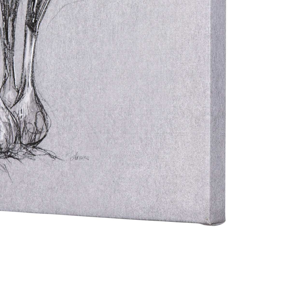 Botanical sketches VI (Grey) by Mercana Studio a Hand Embellished Textured Canvas from Mercana - Luna Furniture