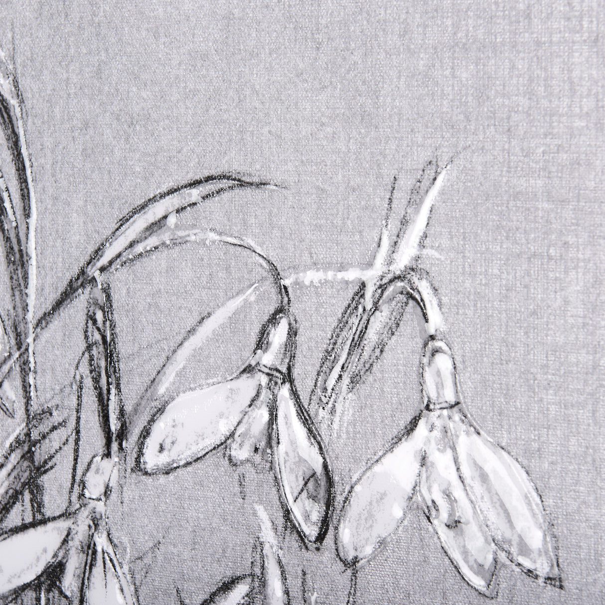 Botanical sketches VI (Grey) by Mercana Studio a Hand Embellished Textured Canvas from Mercana - Luna Furniture