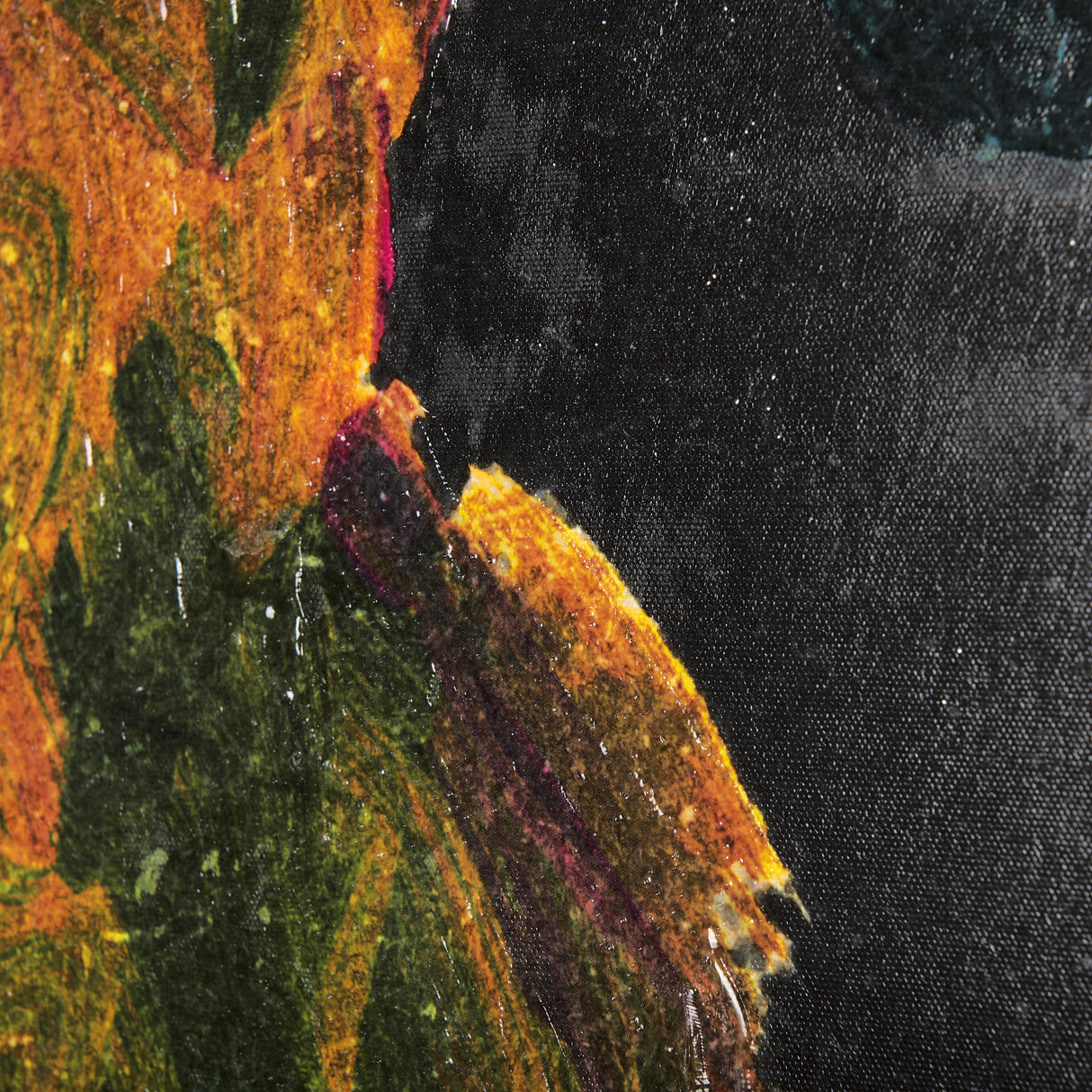 Midnight Flower I by Mercana Studio a Hand Embellished Textured Canvas from Mercana - Luna Furniture