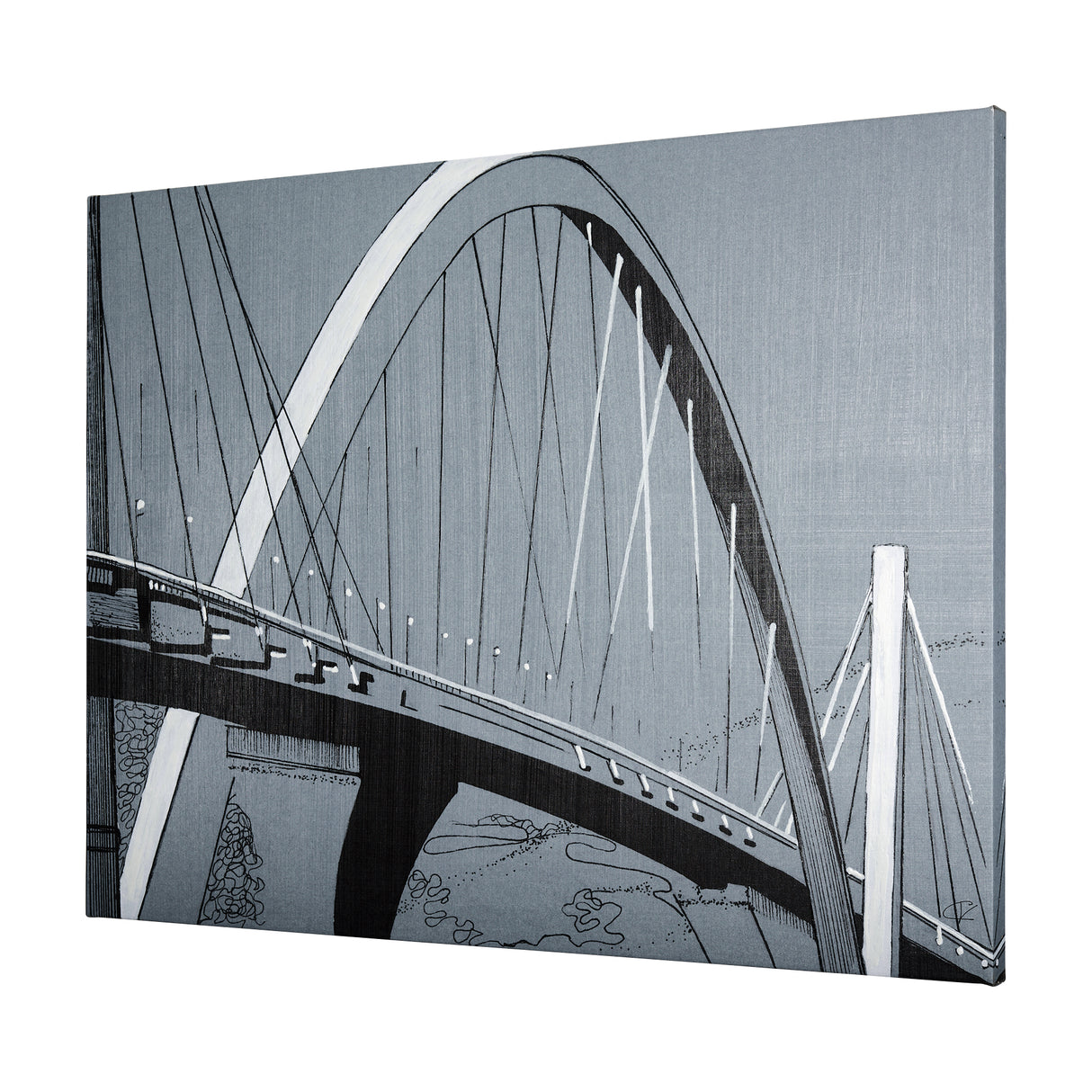 Bridge I by Mercana Studio a Hand Embellished Textured Canvas from Mercana - Luna Furniture