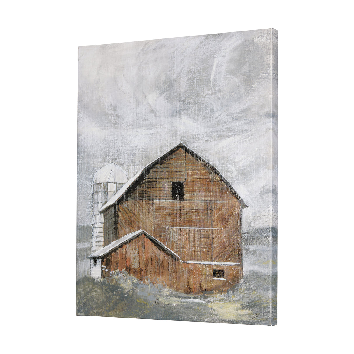 Old Barn I by Mercana Studio a Hand Embellished Textured Canvas from Mercana - Luna Furniture