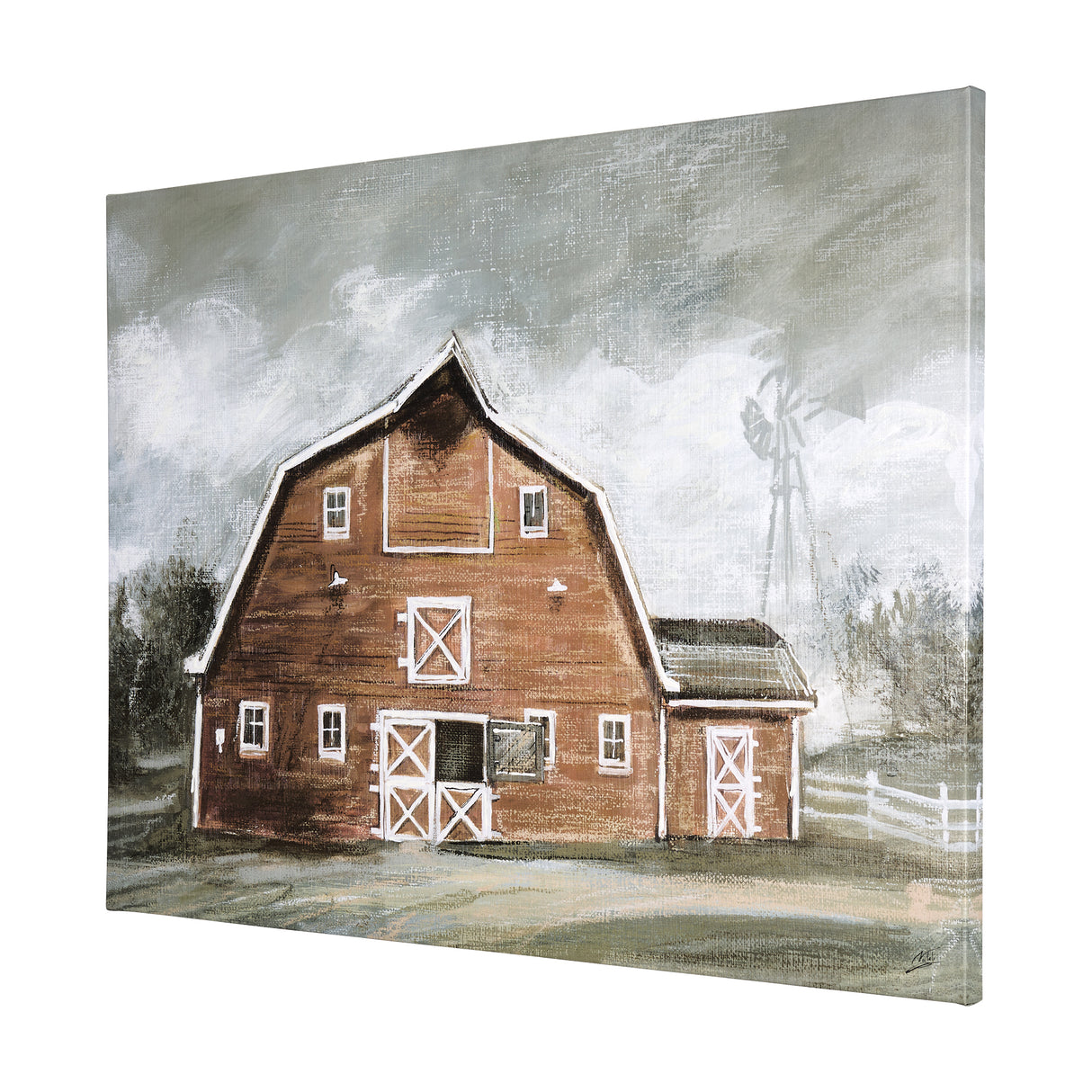 Old Barn IV by Mercana Studio a Hand Embellished Textured Canvas from Mercana - Luna Furniture