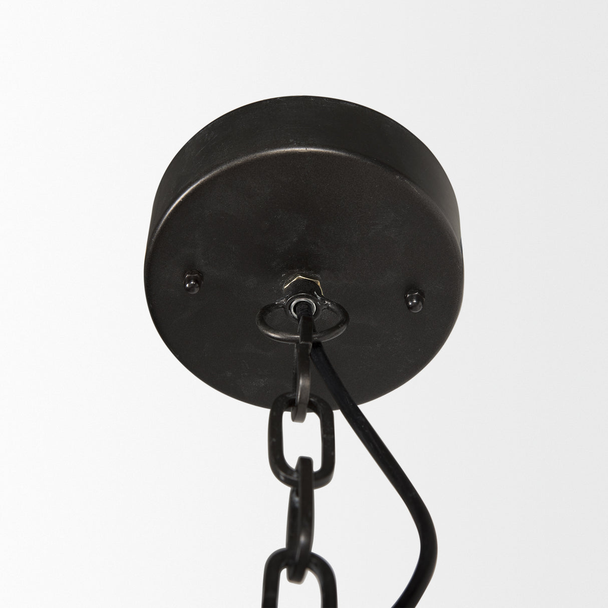 Selma Black Wood Bead and Metal Chandelier from Mercana - Luna Furniture