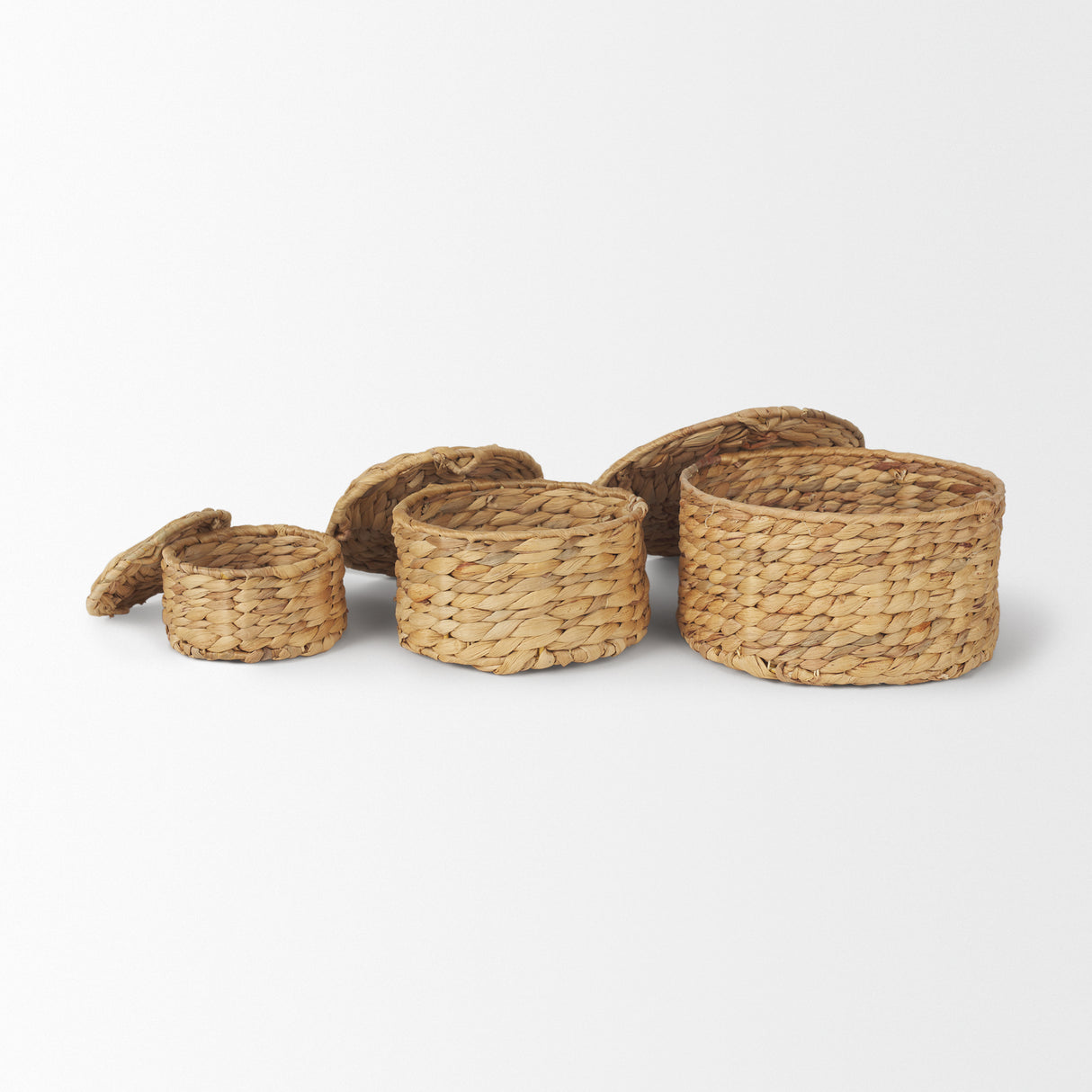 Kea Set of 3 Nesting Water Hyacinth Boxes with Lids from Mercana - Luna Furniture
