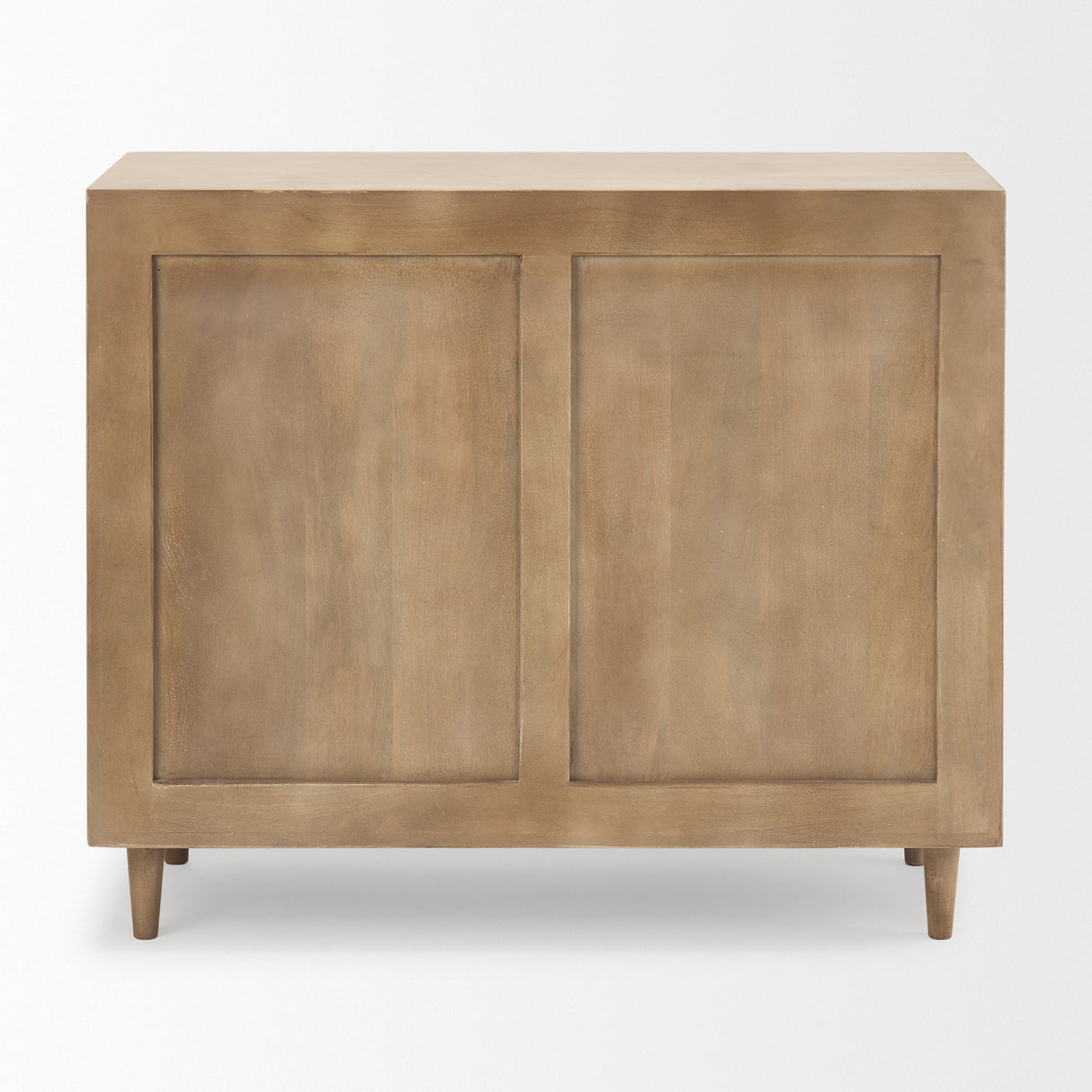 Tucker Light Brown Wood w/ Carved Arch Pattern 2 Door Accent Cabinet from Mercana - Luna Furniture