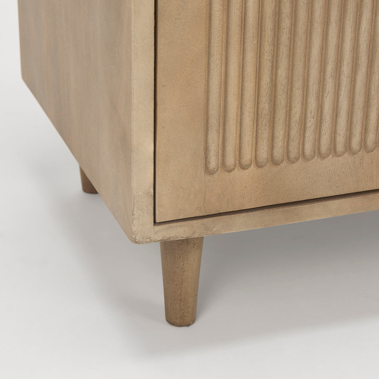 Tucker Light Brown Wood w/ Carved Arch Pattern 2 Door Accent Cabinet from Mercana - Luna Furniture