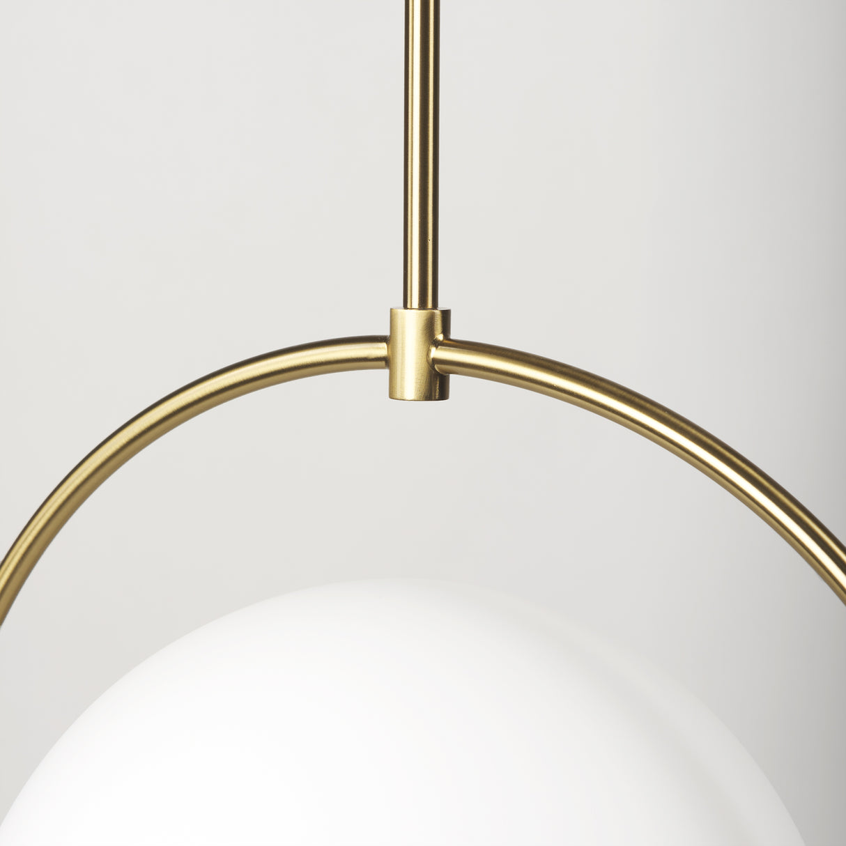 Farrah Frosted Glass Globe w/ Gold Metal Pendant Light from Mercana - Luna Furniture