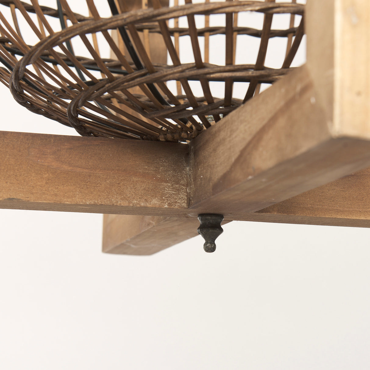 Kiley Warm Wood Basket Lantern Pendant Light from Mercana - Luna Furniture