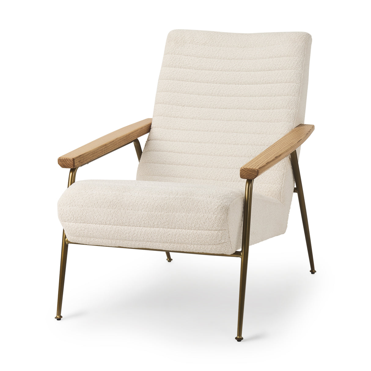 Grosjean Cream Boucle Accent Chair from Mercana - Luna Furniture
