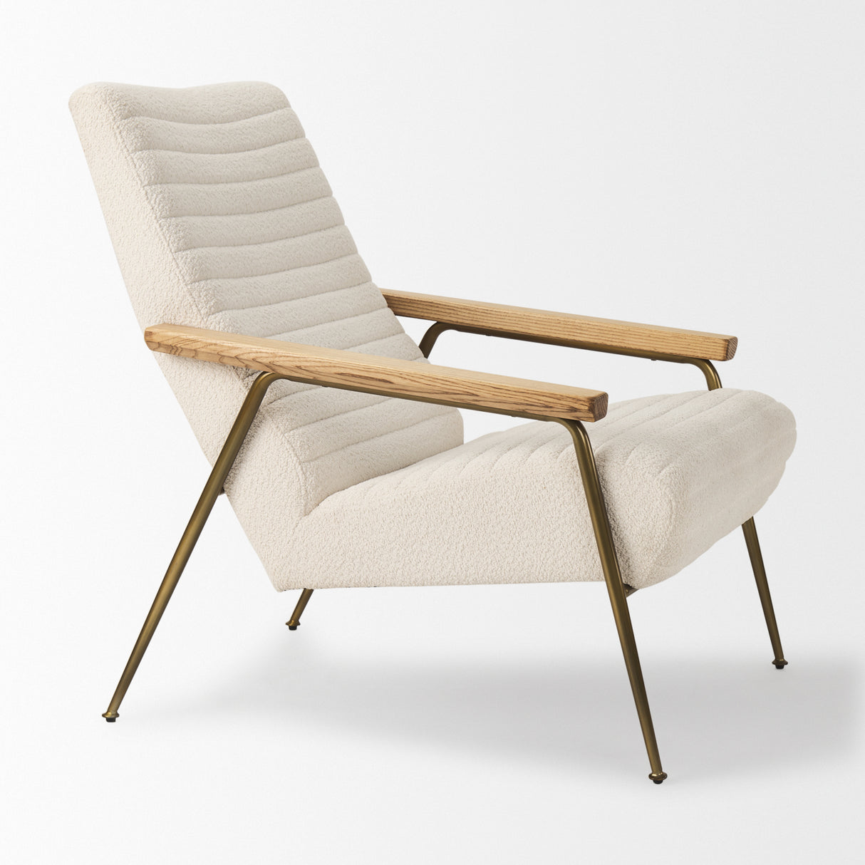 Grosjean Cream Boucle Accent Chair from Mercana - Luna Furniture