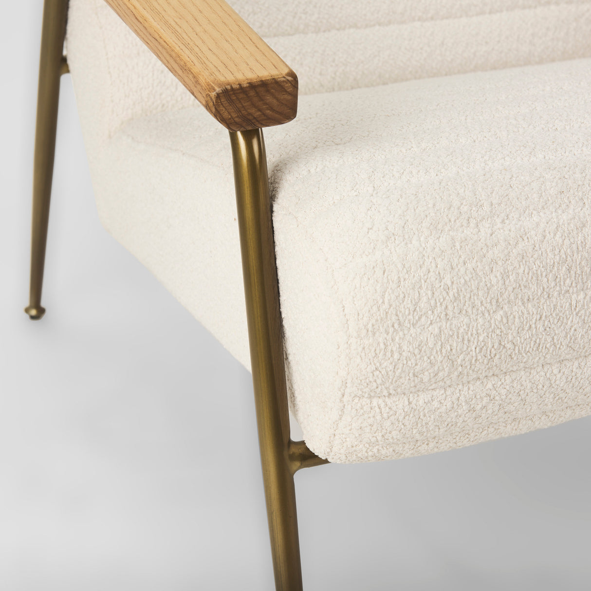 Grosjean Cream Boucle Accent Chair from Mercana - Luna Furniture