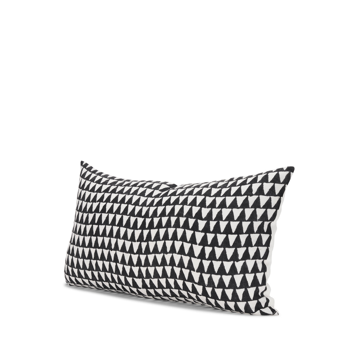 Jolie Cream w/ Black Print Linen Lumbar Decorative Pillow Cover from Mercana - Luna Furniture