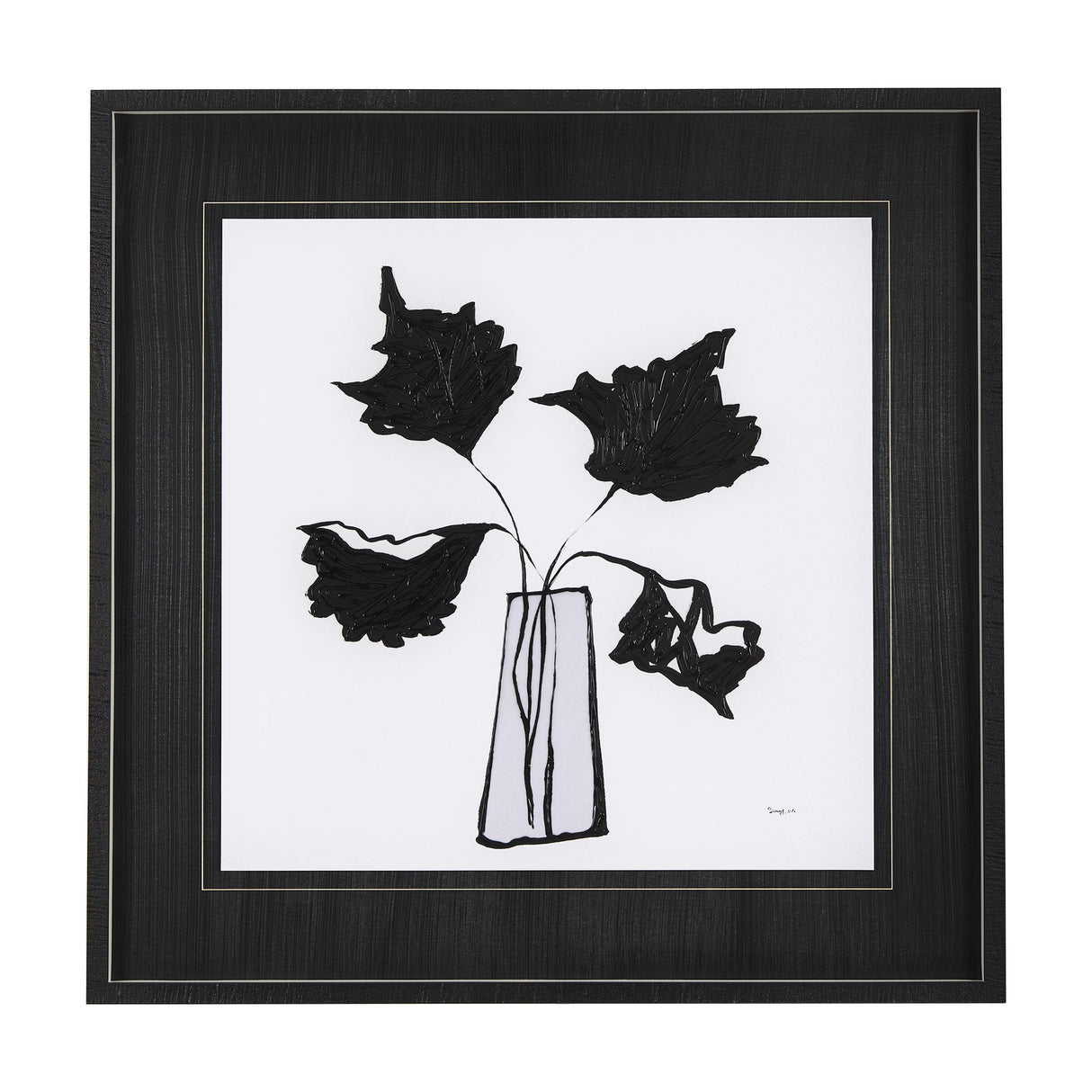 Organic Line Drawing II by Mercana Studio Hand Embellished Framed Art Print Matted under Glass from Mercana - Luna Furniture