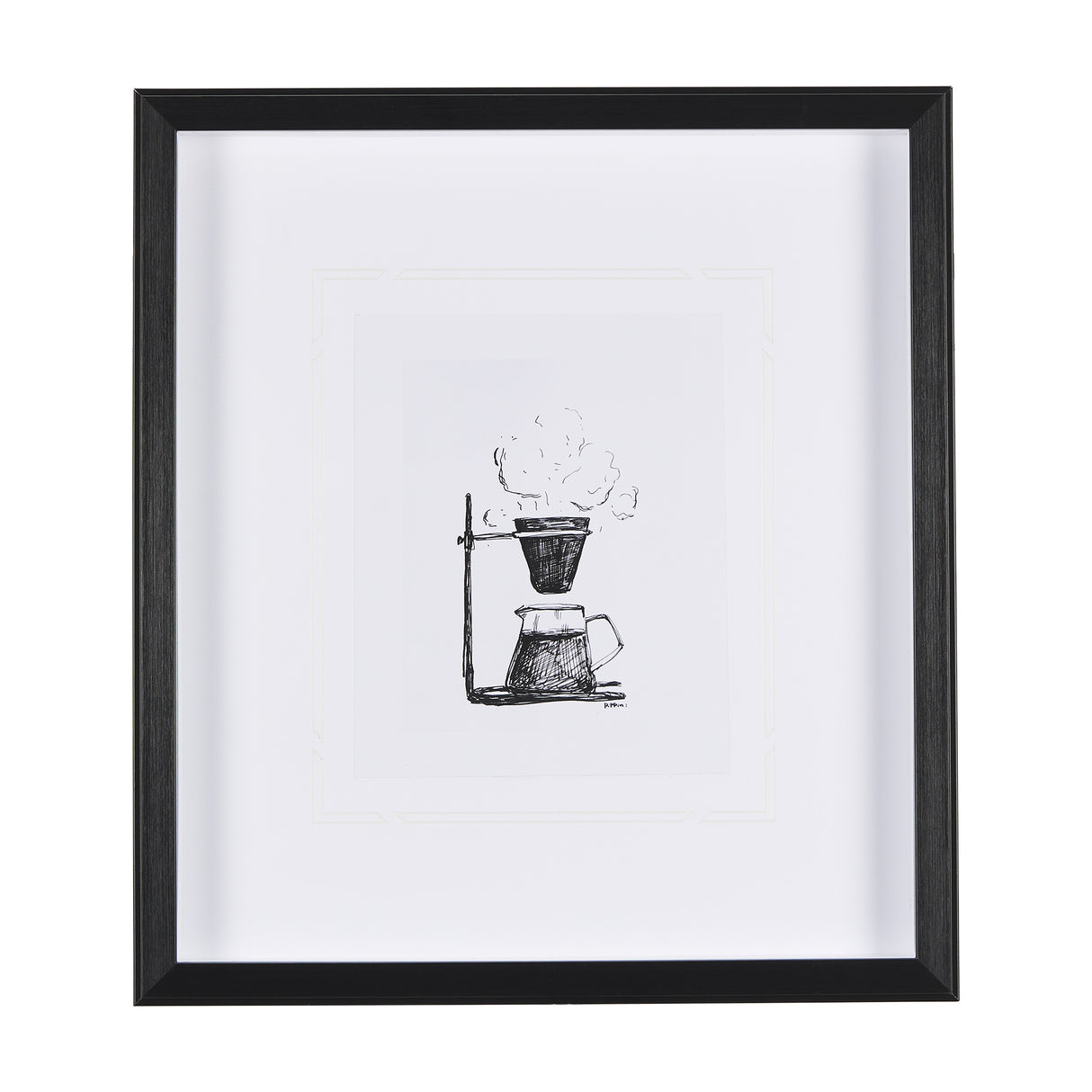 Pour Over by Simeng a Framed Art Print Matted under Glass from Mercana - Luna Furniture