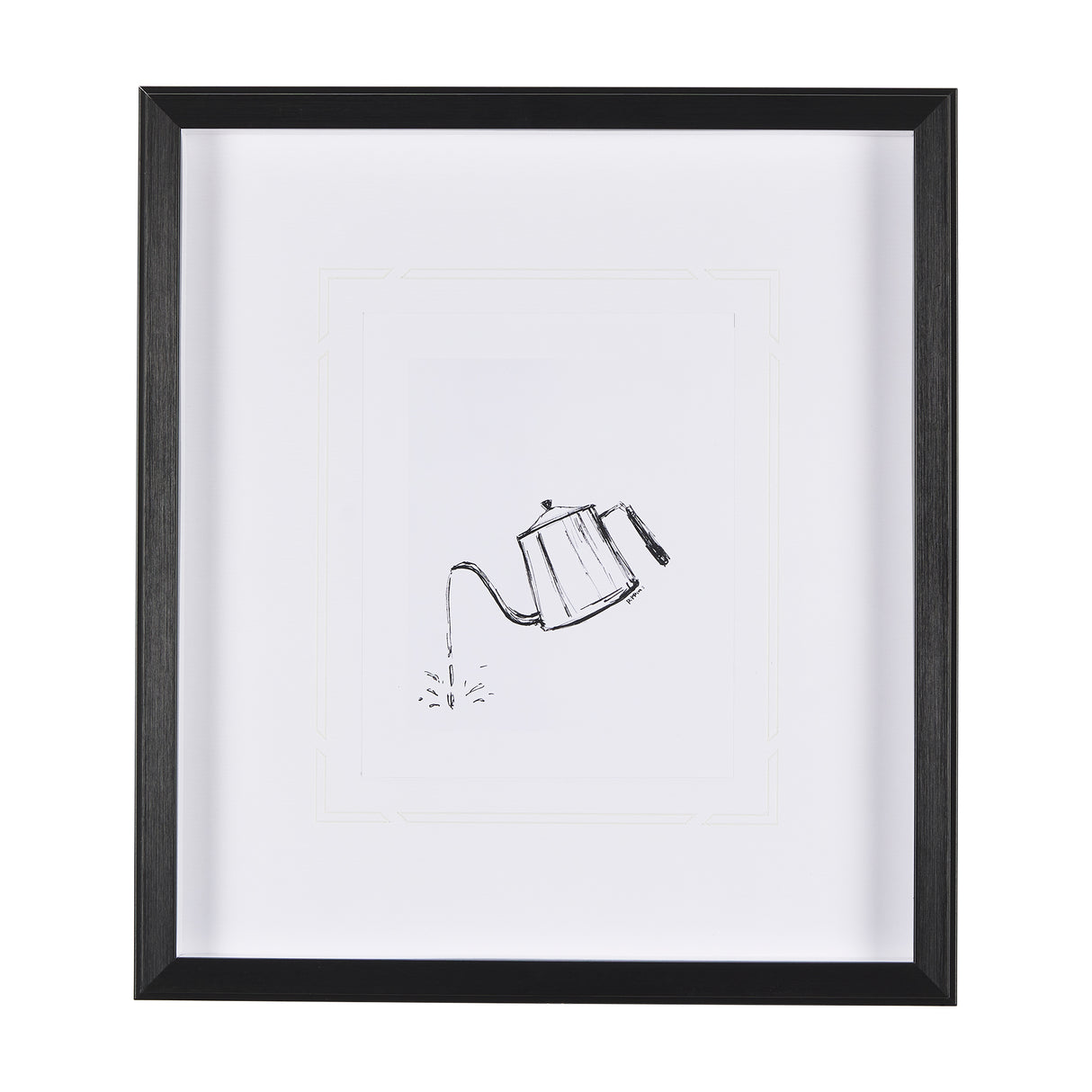 Gooseneck Kettle by Simeng a Framed Art Print Matted under Glass from Mercana - Luna Furniture