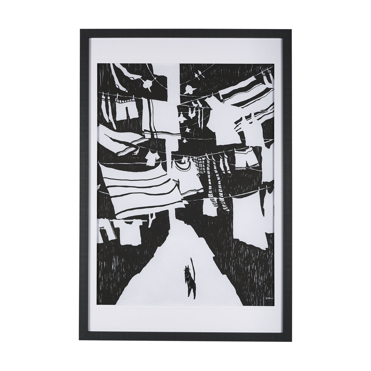 National Laundry Day by Mercana Studio Hand Embellished Textured Framed Art Print Matted under Glass from Mercana - Luna Furniture