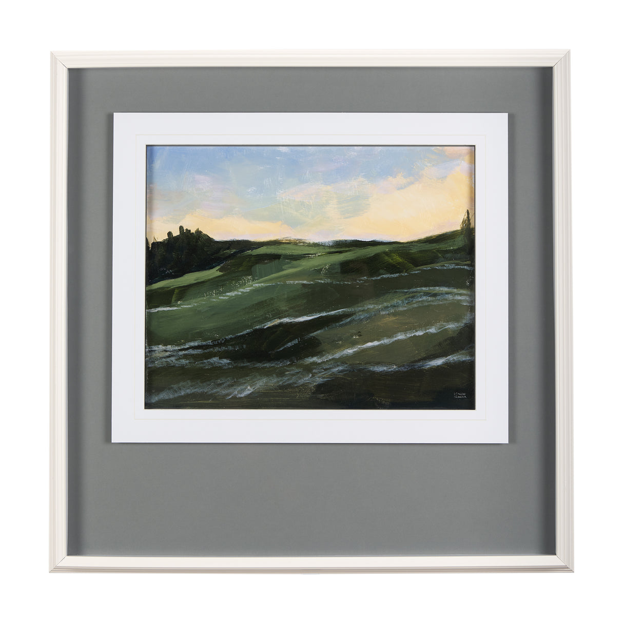 Sunrise Valley I by Mercana Studio a Hand Embellished Textured Framed Art Print Matted under Glass from Mercana - Luna Furniture