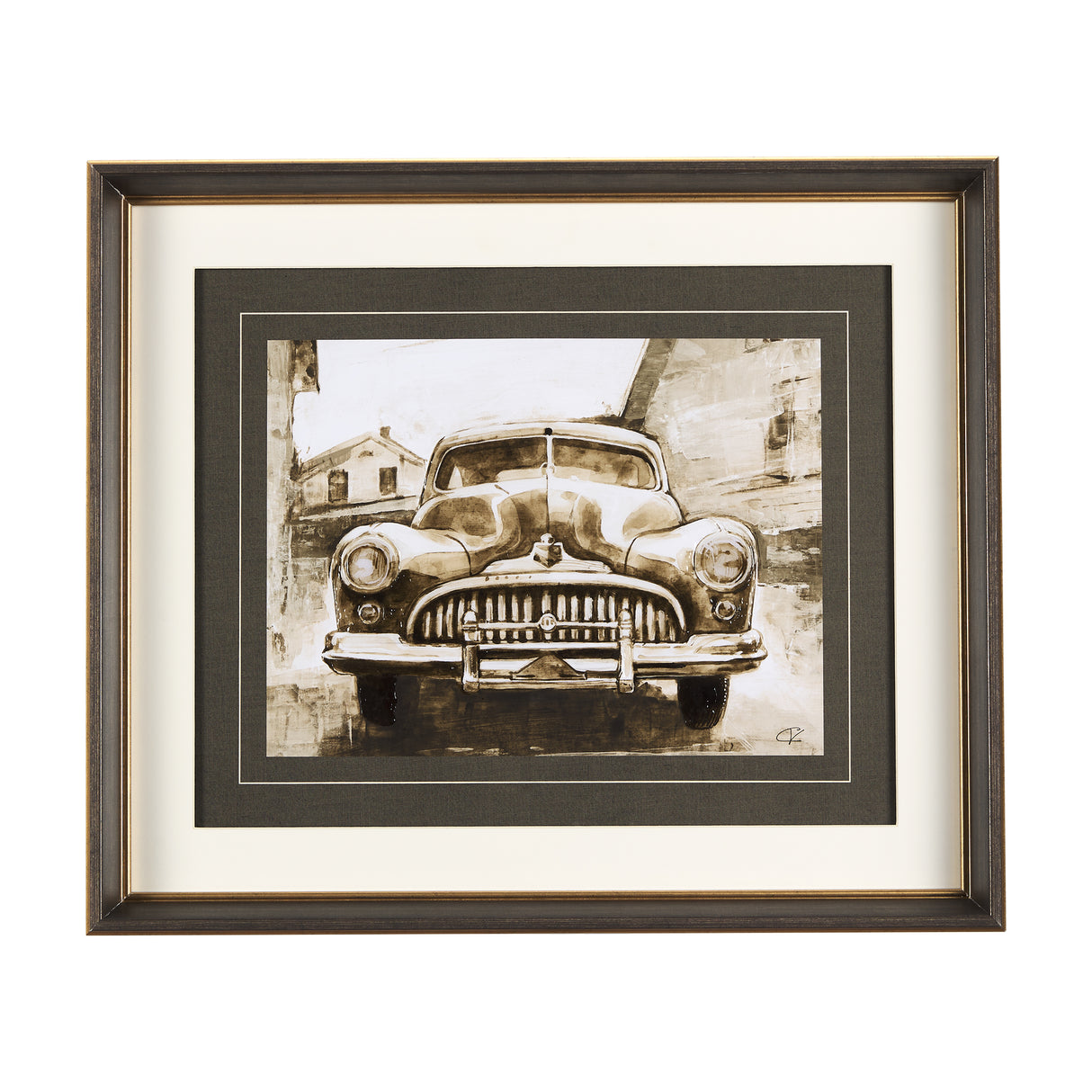 Vintage Car Picture III by Mercana Studio Hand Embellished Framed Art Print Matted under Glass from Mercana - Luna Furniture