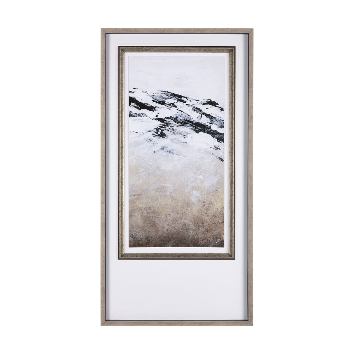 Black Strokes III by Mercana Studio a Hand Embellished Textured Framed Art Print Matted under Glass from Mercana - Luna Furniture