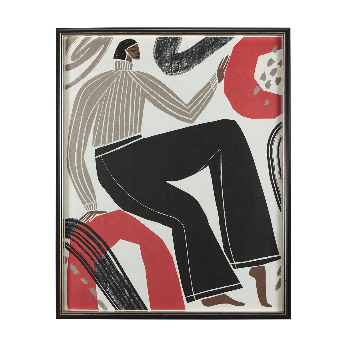 Bold People - Rowan by Mercana Studio Hand Embellished Textured Framed Art Print Matted under Glass from Mercana - Luna Furniture