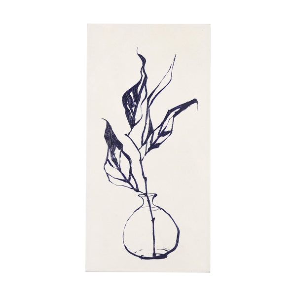 Sapphire Vase I by Mercana Studio a Hand Embellished Textured Canvas