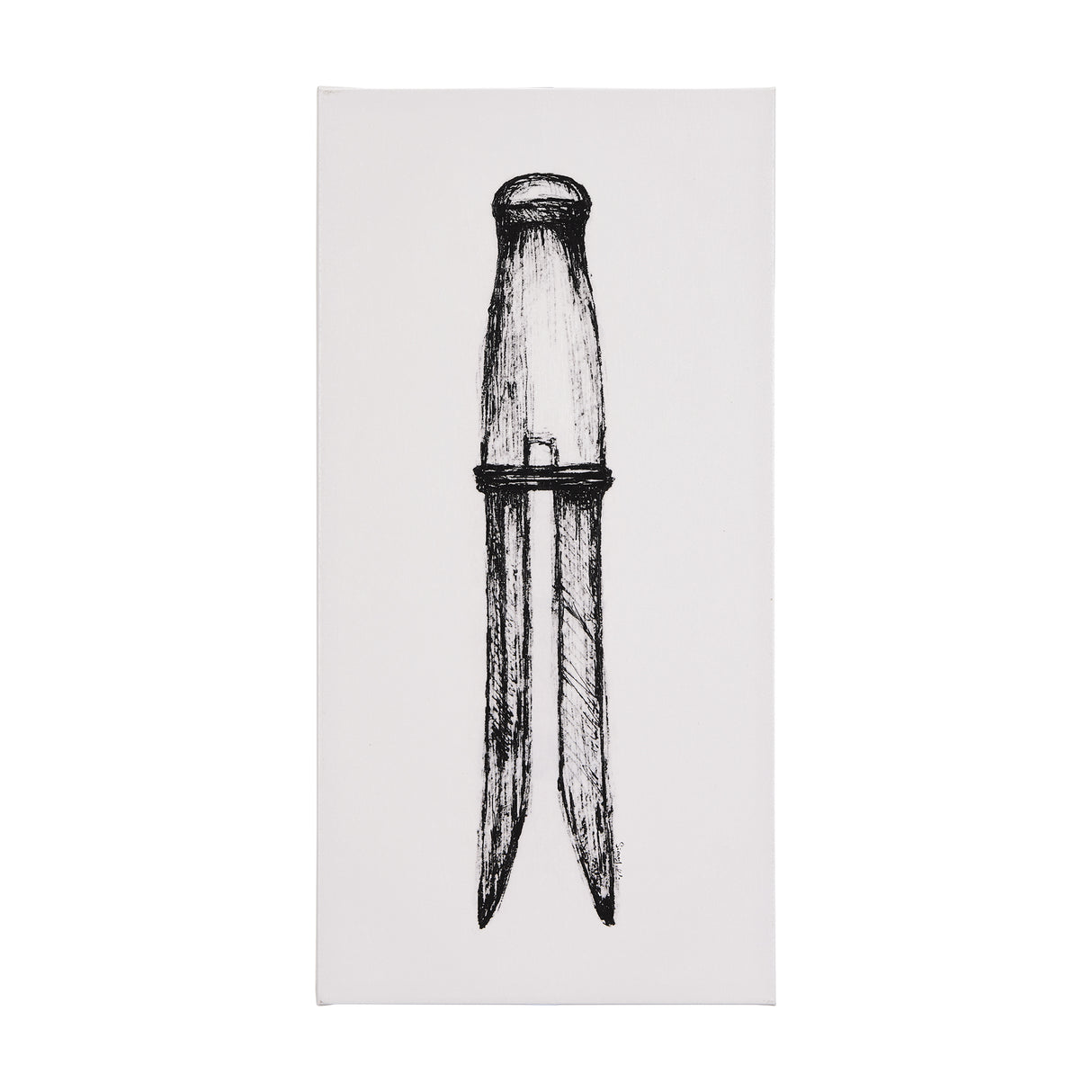 Vintage Cloth Peg I by Mercana Studio a Hand Embellished Textured Canvas from Mercana - Luna Furniture
