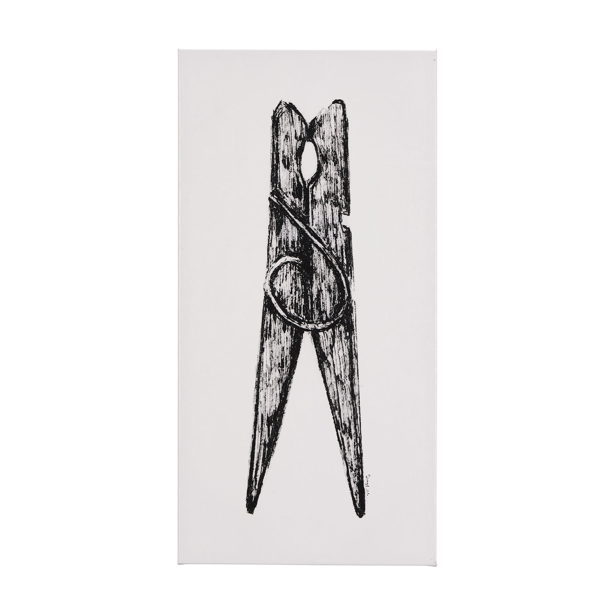 Vintage Cloth Peg II by Mercana Studio a Hand Embellished Textured Canvas from Mercana - Luna Furniture