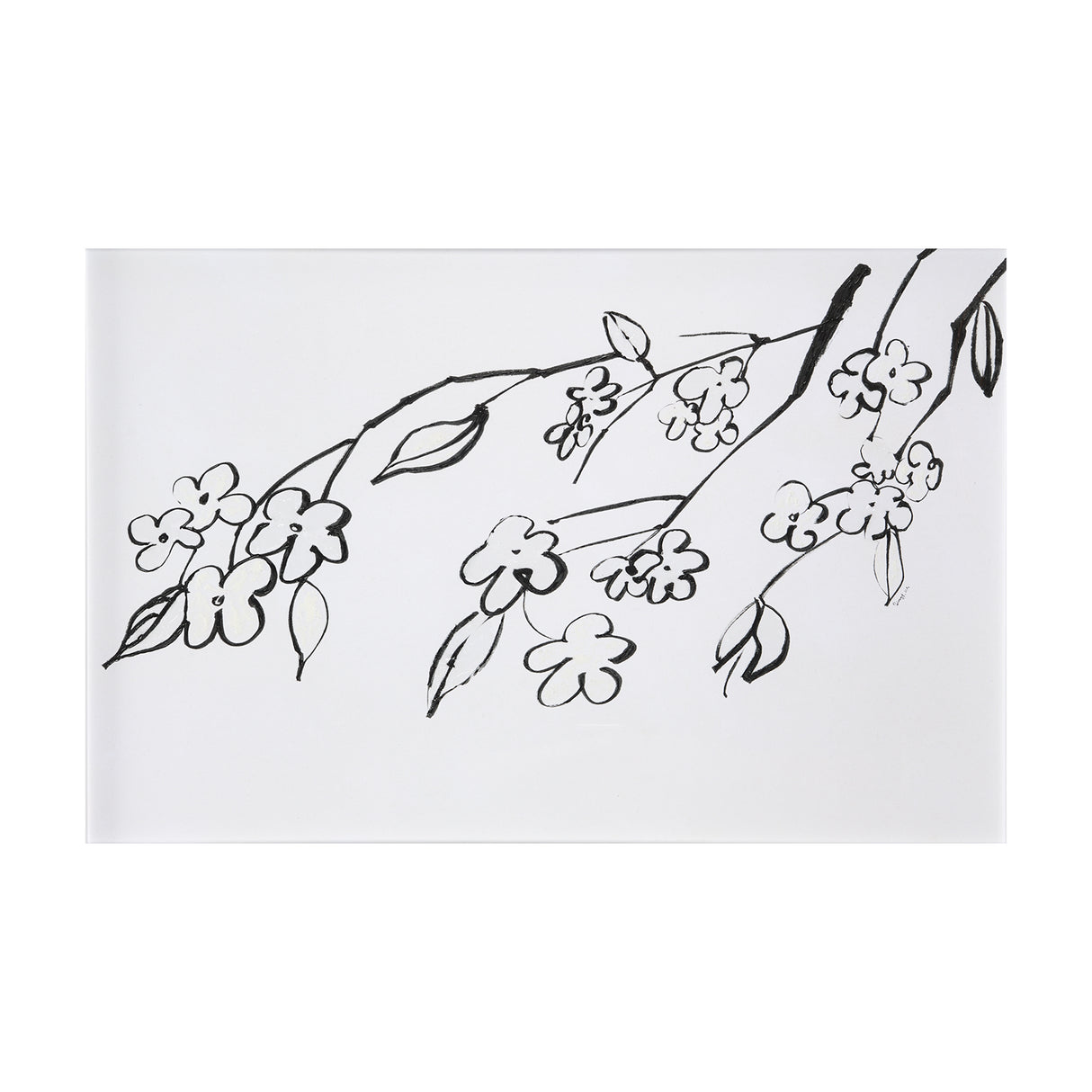 Blossoming Cherry Branch by Mercana Studio a Hand Embellished Textured Canvas from Mercana - Luna Furniture