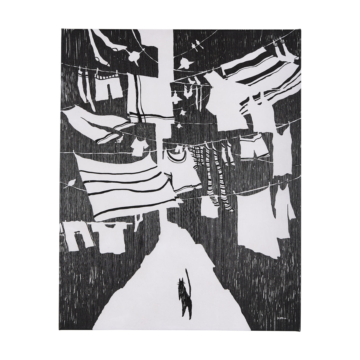 National Laundry Day by Mercana Studio a Hand Embellished Textured Canvas from Mercana - Luna Furniture