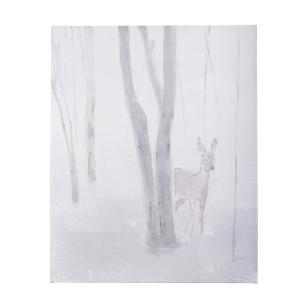 A Winter Day in Forest I by Mercana Studio a Hand Embellished Textured Canvas