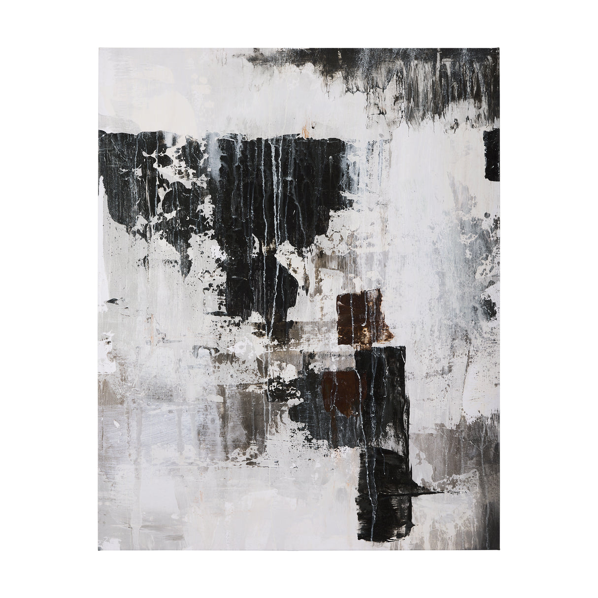 The Fog II by Mercana Studio a Hand Embellished Textured Canvas from Mercana - Luna Furniture