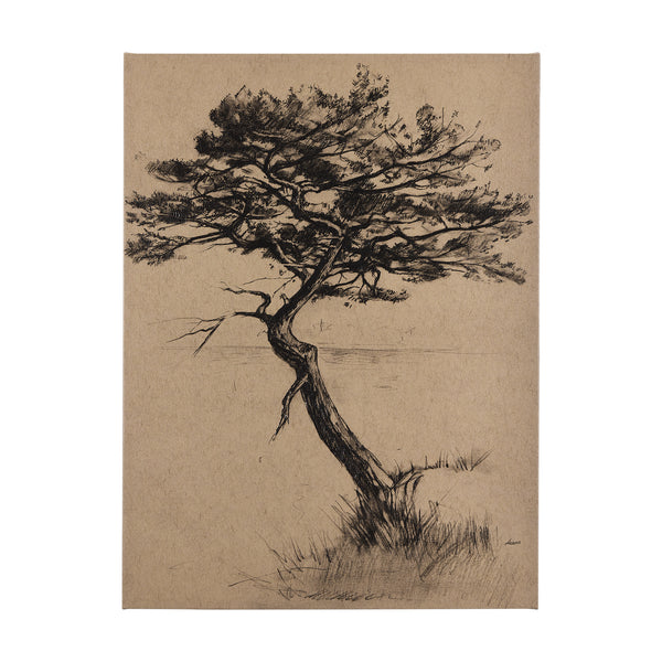 Tree Drawing III by Mercana Studio a Hand Embellished Textured Canvas