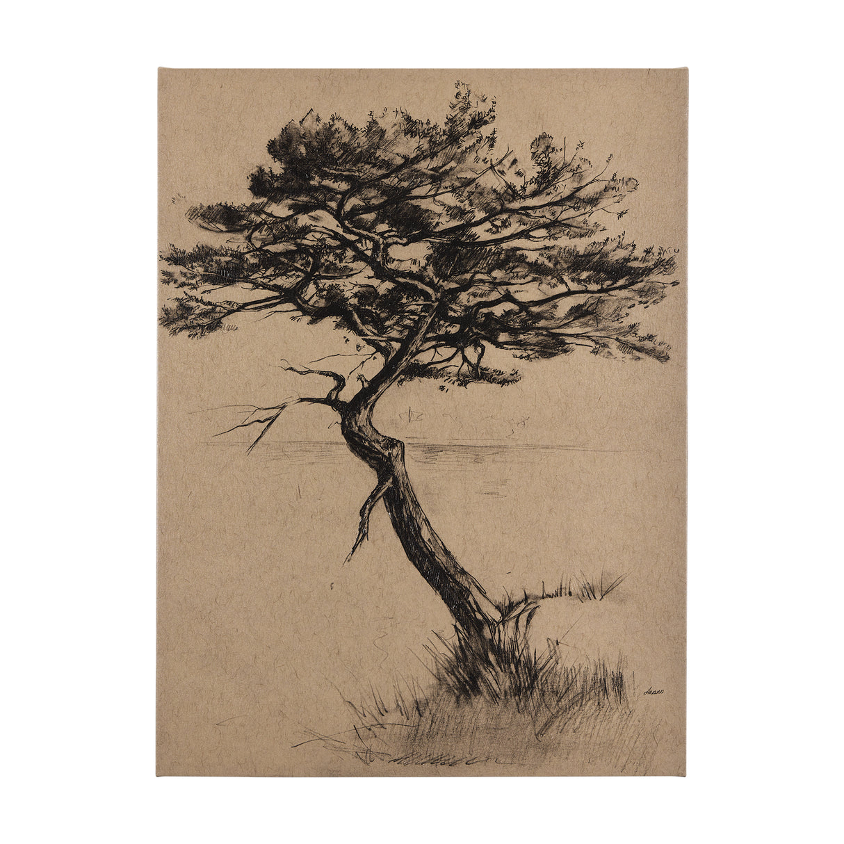 Tree Drawing III by Mercana Studio a Hand Embellished Textured Canvas from Mercana - Luna Furniture