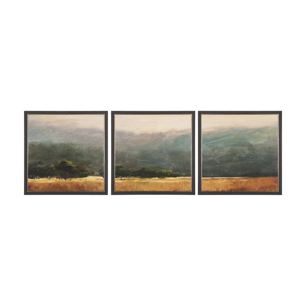 Haze Landscape by Mercana Studio a Hand Embellished Textured Framed Canvas