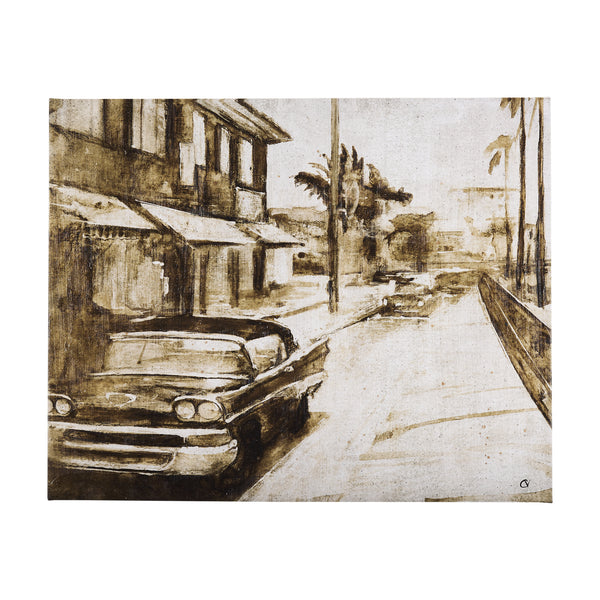 Vintage Car Picture I by Mercana Studio a Hand Embellished Textured Canvas