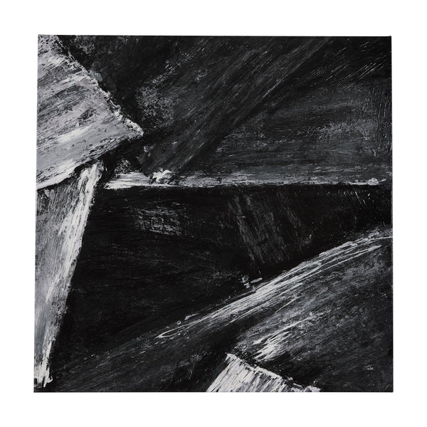 Black Composition II by Mercana Studio a Hand Embellished Textured Canvas
