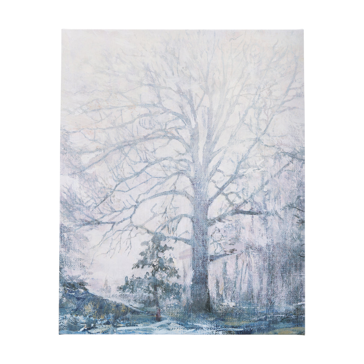 A Fresh Winter Morning I by Mercana Studio a Hand Embellished Textured Canvas from Mercana - Luna Furniture