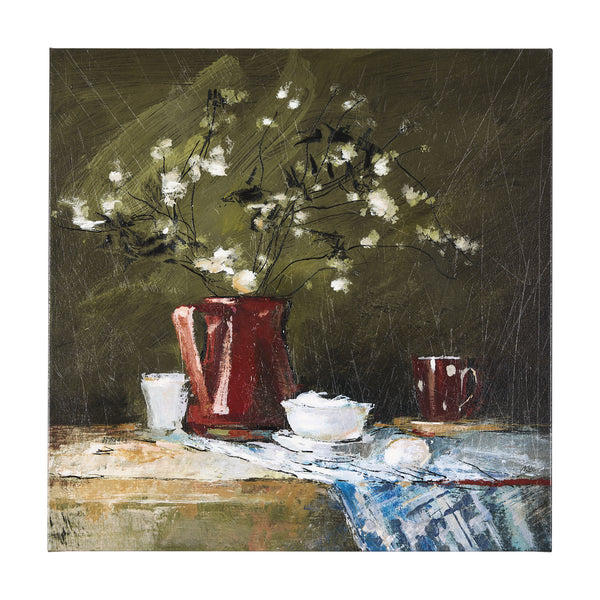 Still Life with Crock by Mercana Studio a Hand Embellished Textured Canvas