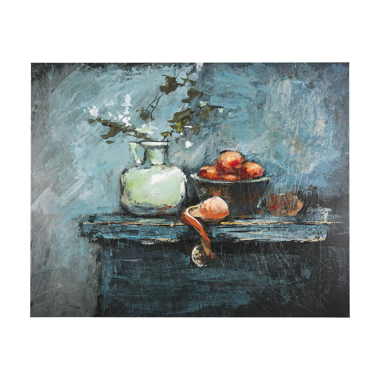 Still Life with Tangerine by Mercana Studio a Hand Embellished Textured Canvas from Mercana - Luna Furniture